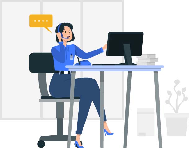 vector illustration of person on phone