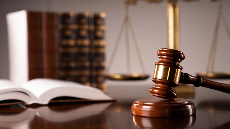 Gavel on a table