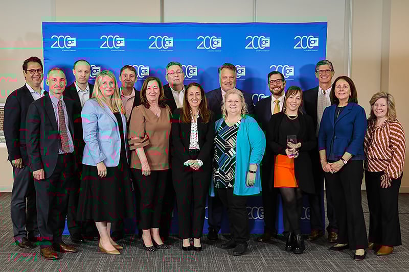 Members of the Crum & Forster E-Risk team accept the 2021 Marsh Broker Experience Award for Cyber and Professional Liability (QSG)